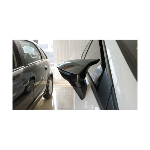 Capace oglinzi tip Batman negru lucios, compatibile Seat Leon III (2012–2020)