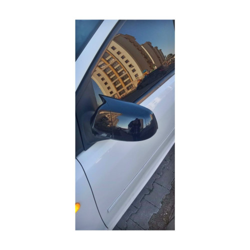 Capace oglinzi tip Batman negru lucios, compatibile Ford Focus II 2004-2008 (set 2)