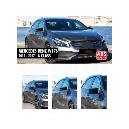 Capace oglinzi tip Batman pentru Mercedes-Benz Clasa A W176 (2012–2018), negru lucios