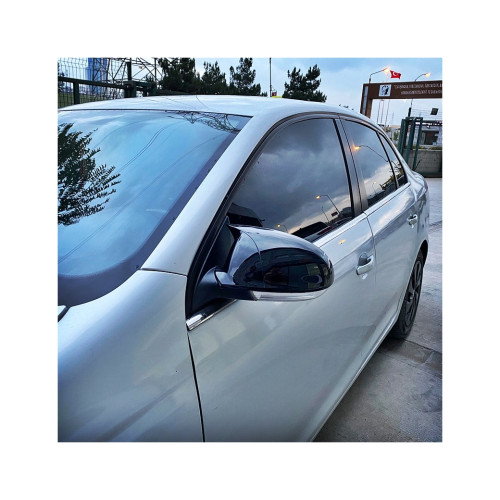 Set capace oglindă tip Batman, negru lucios, pentru Volkswagen Jetta 2005-2010