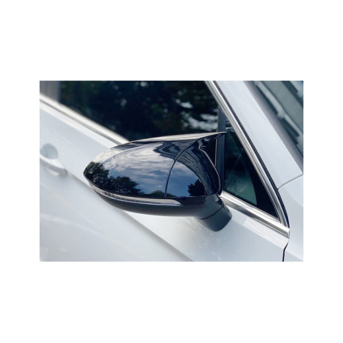 Capace oglinzi tip Batman, negru lucios, pentru Volkswagen Passat B8/B8 FL (2015+)