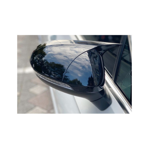 Capace oglinzi tip Batman, negru lucios, pentru Volkswagen Passat B8/B8 FL (2015+)