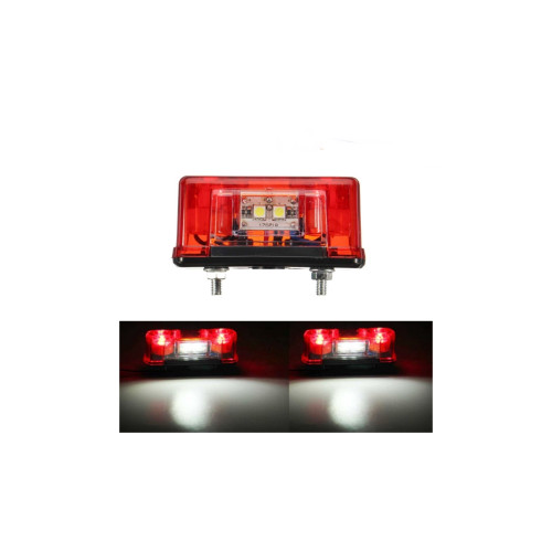 Lampă număr cu LED alb/roșu 12V/24V pentru remorcă/auto, cod L0035