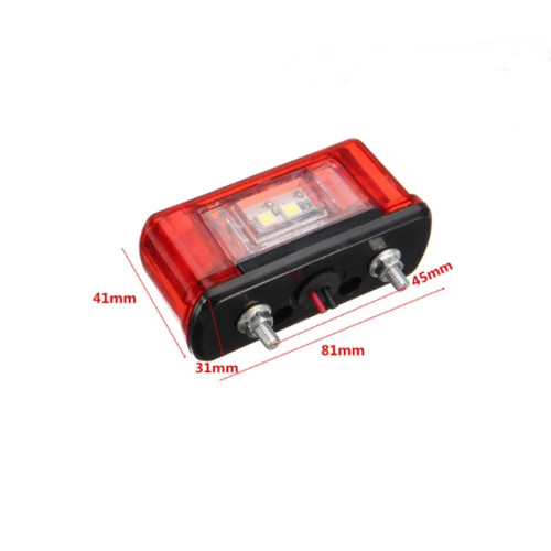 Lampă număr cu LED alb/roșu 12V/24V pentru remorcă/auto, cod L0035