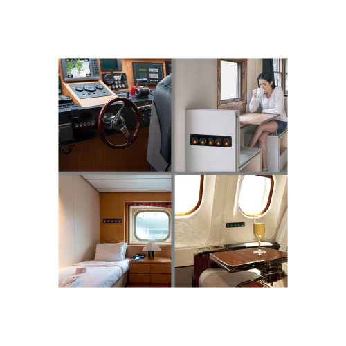 Panou comutatoare cu 5 întrerupătoare 12V 20A, iluminare roșie, SPA32