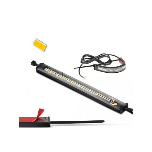 Set benzi DRL 12,5 cm 12V cu semnalizare dinamica, lumina alba/galbena
