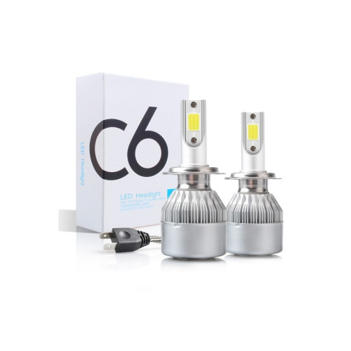 Set becuri LED H7 18W 3500 lumeni 6000K 12–24V Cod: C6-H7