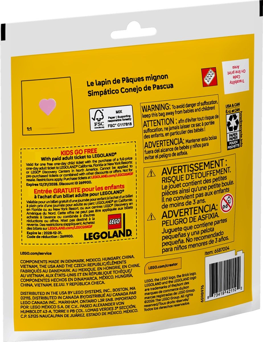 LEGO CREATOR IEPURAS DRAGALAS DE PASTE 30716 SuperHeroes ToysZone