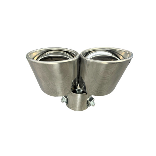 Ornament tobă inox dublu, diametru interior 60 mm, cod A207/A2009