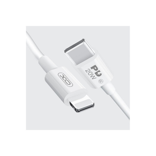 Cablu USB-C la Lightning 20W PD pentru încărcare rapidă iPhone, 1 m, alb