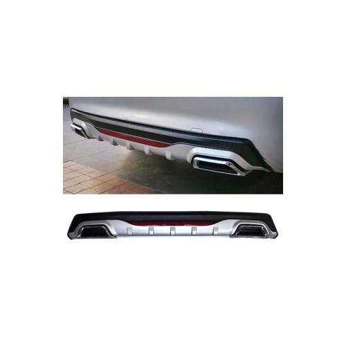 Difuzor bară spate universal 120 cm, gri-negru, din plastic (DIF1008)