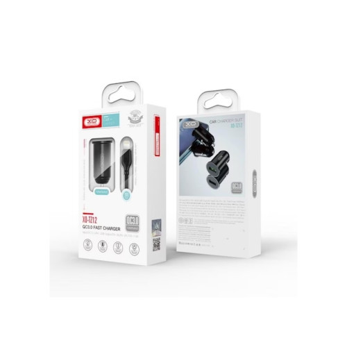 Încărcător auto QC 3.0 18W cu cablu Lightning 1 m, compatibil iPhone XO-TZ12A