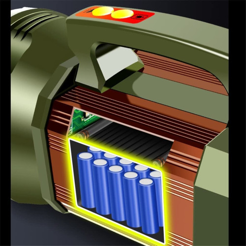 Lanternă LED reîncărcabilă 2000 lm, 25W, 36000 LUX, rază până la 2000 m