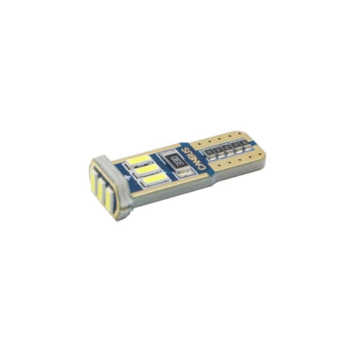 Set 2 becuri auto LED T10/W5W 9xSMD 4014, 12V CANBUS, lumina alb rece (JSUN43)