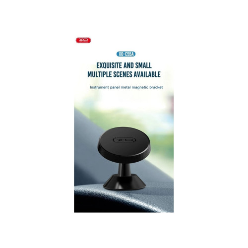 Suport telefon magnetic Premium XO-C55A, negru, compact și stabil