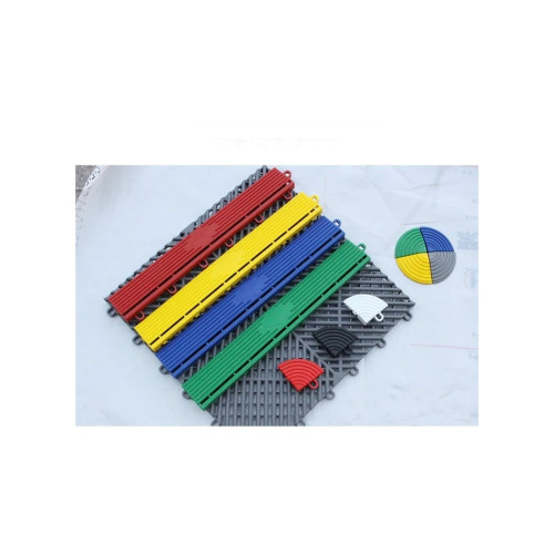 Colț pardoseală modulară din PP, negru, 6x6x1,8 cm – finisaj pentru plăci (PM10028)