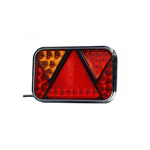 Lampă spate LED 200x130 mm, 5 funcții cu ceață, Fristom FT-270 L NT PM