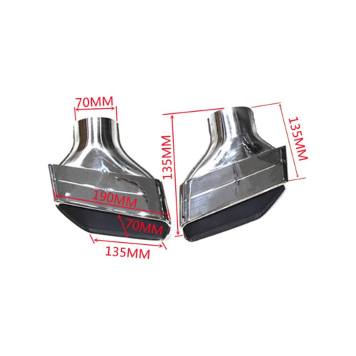 Set ornamente tobă argintii din inox 304, compatibile BMW Seria 5 G30 (2 buc.)