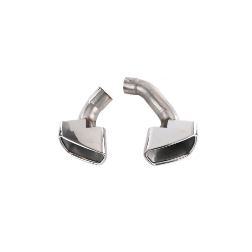 Set ornamente toba argintii din inox 304, compatibile BMW X5 F15 (2 buc)