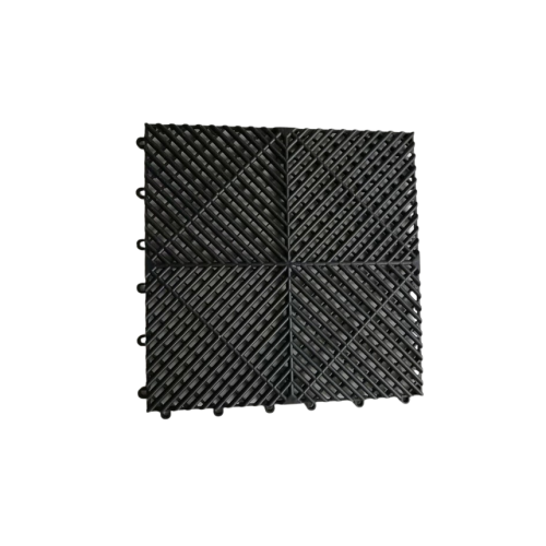 Pardoseală modulară ventilată PP 40x40x1,8 cm, trafic intens, negru – PM10002