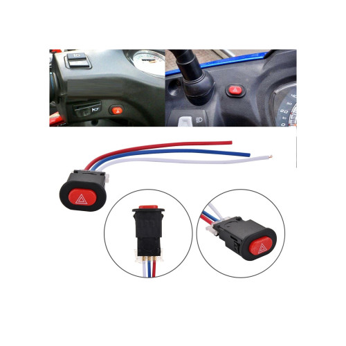 Buton avarii auto universal TL-26 cu cabluri, 3 fire, OEM