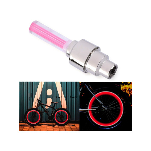 Set 2 capace valve cu LED roșu/albastru, universale auto-moto-bicicletă QMZ-03