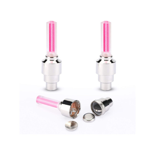 Set 2 capace valve cu LED roșu/albastru, universale auto-moto-bicicletă QMZ-03