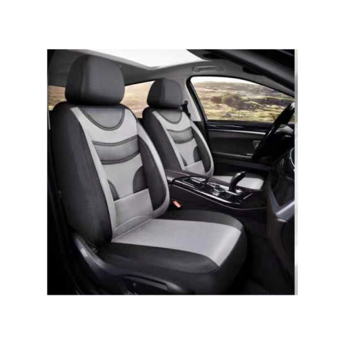 Set huse auto universale 11 piese negru-gri, pentru scaune fata si spate (HNG1321-2)