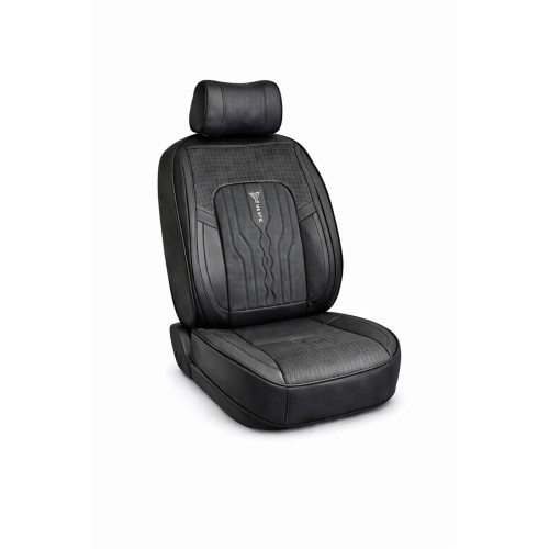 Set huse scaune auto universale 9D Premium din piele ecologică, negru (1190-1)