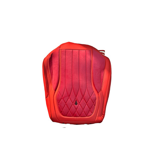 Set huse scaune auto universale 9D premium, roșu, imitație piele & alcantara