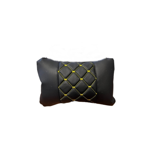 Set 2 perne tetiere auto universale pentru susținerea gâtului, negru cu cusături galbene