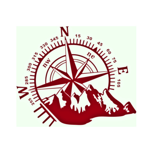 Abțibild auto Busolă 48 cm, decor rezistent pentru exterior și interior (ZNJ-48)