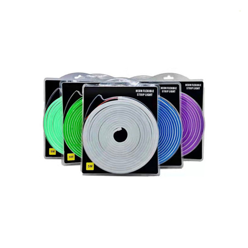 Bandă LED Neon Flex 5 m, 12V, 10W/m – iluminare auto și decor (HH-E5612W)