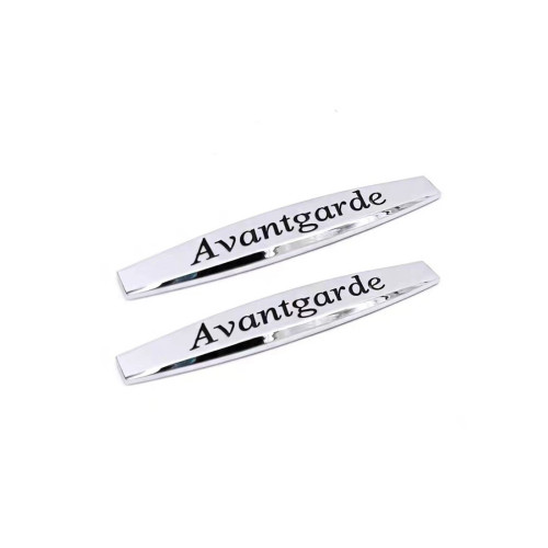 Emblemă auto AVANTGARDE crom, relief 10 x 1,5 cm, set 2 bucăți (YZB-06)