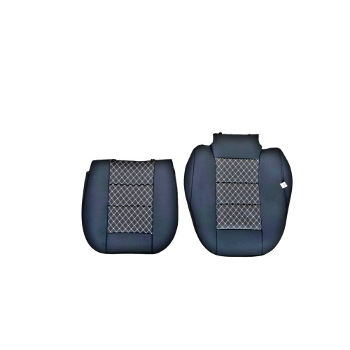 Set huse scaune auto universale premium, negru, cu bancheta spate fractionata