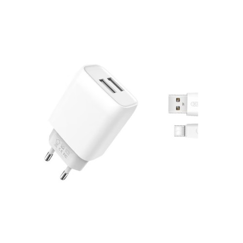 Încărcător de rețea USB Quick Charge QC 3.0 18W cu cablu Type‑C, XO‑L119B