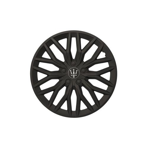 Set 4 capace roti Evo 15 inch negru mat pentru jante din otel, ABS durabil