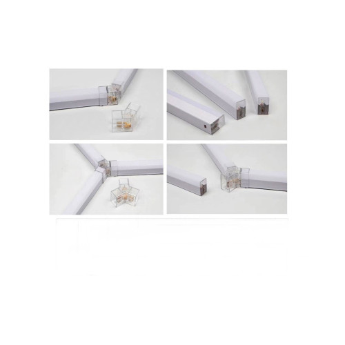 Conector pentru tub LED T5, tip Drept/V/L/Y/T, Cod CON-HEX (OEM)