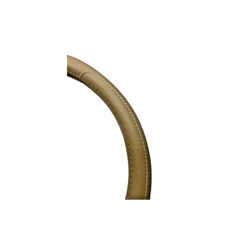 Husă volan bej imitație piele, mărimea M (37–38 cm), dintr-o singură bucată