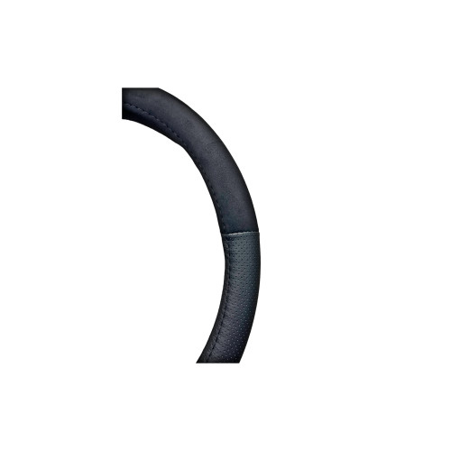 Husă volan M negru din imitație piele și alcantara, 37–38 cm (WK-1015)