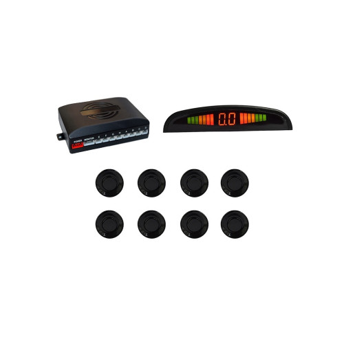 Sistem premium cu 8 senzori de parcare și display LED 12V, cod XD066