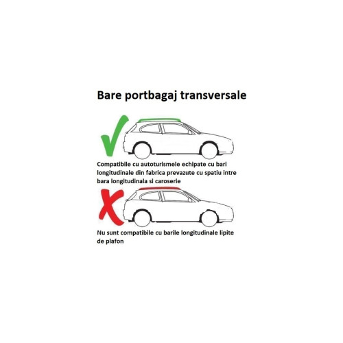 Bare portbagaj transversale universale din aluminiu, 120 cm, cu cheie (set 2)
