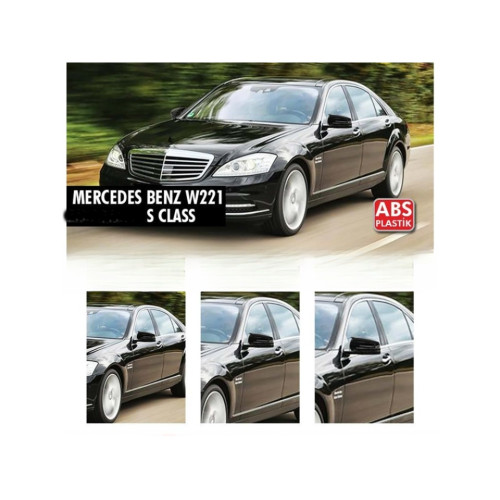 Capace oglinda tip Batman negru lucios pentru Mercedes S-Class W221 (2010–2013)