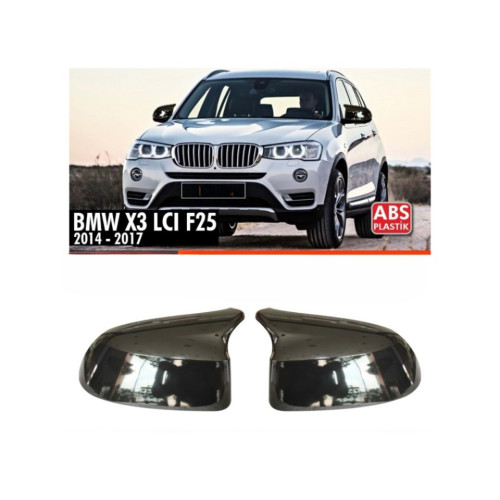 Capace oglinzi tip Batman negru lucios, compatibile BMW X3 F25/X4 F26/X5 F15/X6 F16