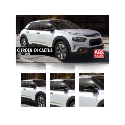 Capace oglinzi tip Batman negru lucios pentru Citroen C4 Cactus 2017-2021, set 2 buc