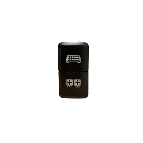 Buton întrerupător dual auto din ABS, negru, Cod STA002B (OEM)