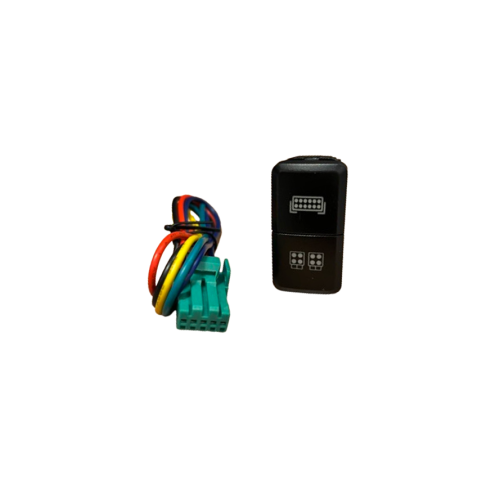 Buton întrerupător dual auto din ABS, negru, Cod STA002B (OEM)