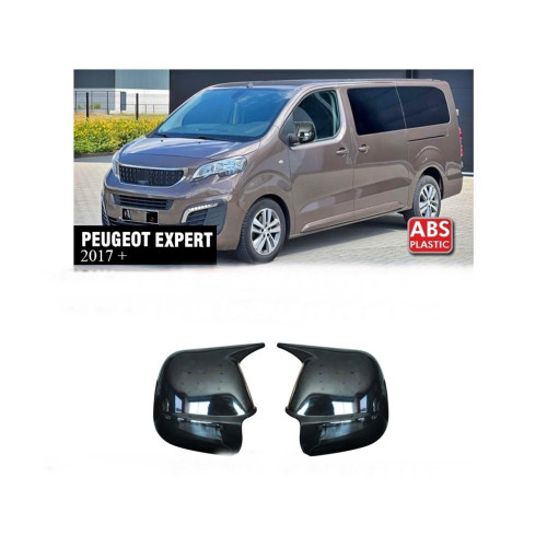 Capace oglinzi tip Batman, negru lucios, pentru Peugeot Expert 2017+ (set 2 buc)