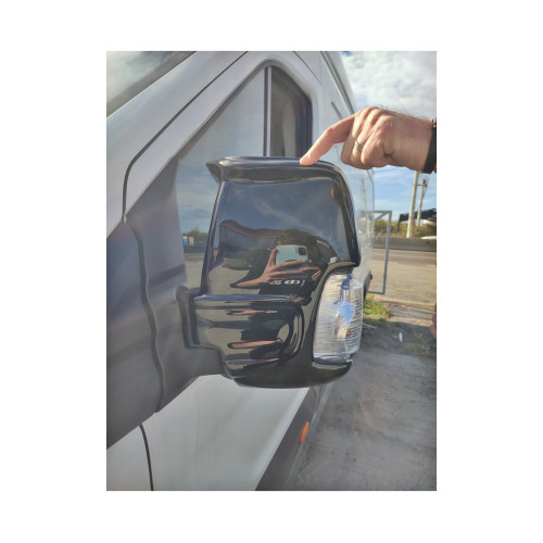 Set capace oglinzi tip Batman, negru lucios, pentru Ford Transit 2014-2023