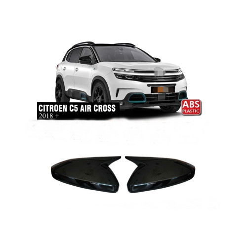 Capace oglindă tip Batman, negru lucios, pentru Citroen C5 Aircross 2018+